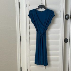 Teal wrap dress